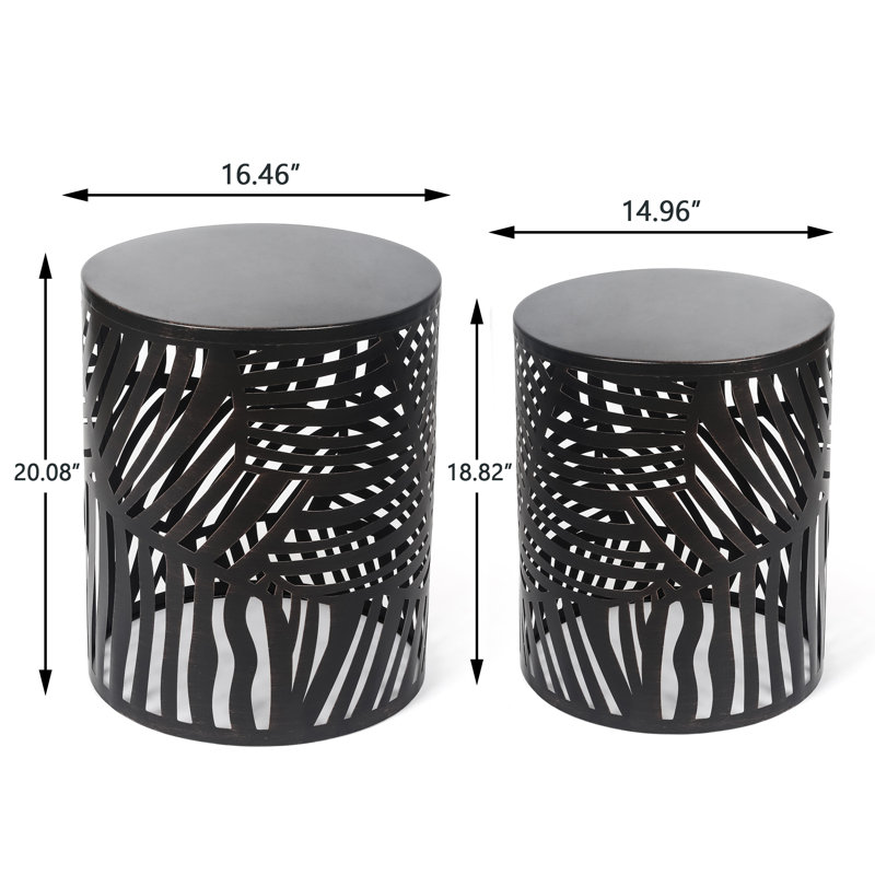 Ebern Designs Camlyn Drum Nesting Tables & Reviews | Wayfair